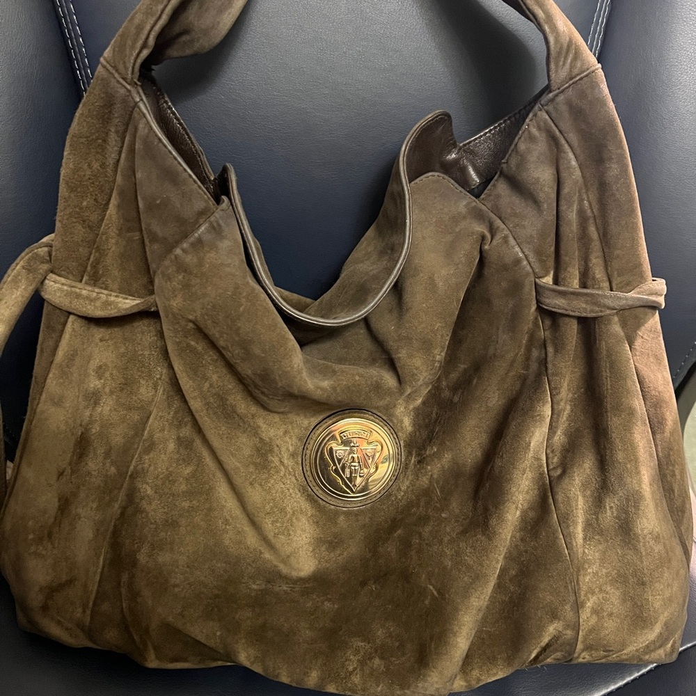 Gucci Suede Shoulder bag in Brown